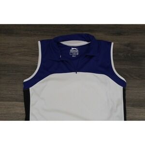 Slazenger Golf‎ Sleeveless Polo Shirt Womens XS Athletic Blue White Black